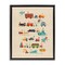 Stupell Industries Transportation AZ Alphabet Framed Floater Canvas Wall Art Design by Irene Chan